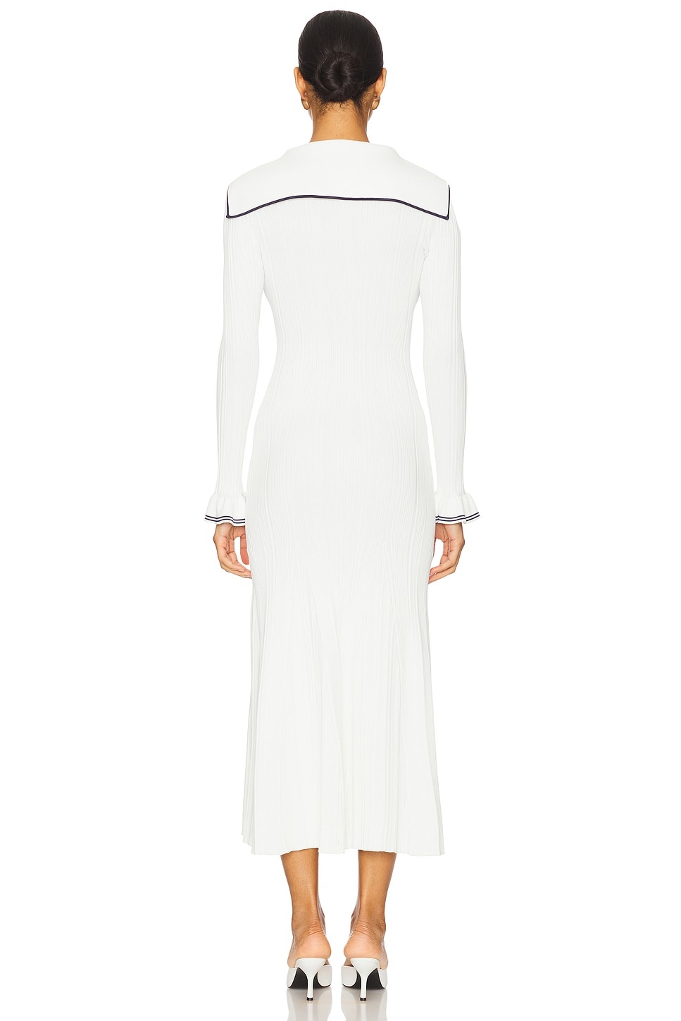 Viscose Rib Knit Midi Dress - 3