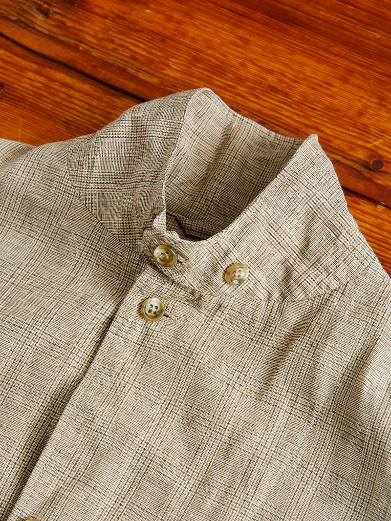 Loiter Jacket in Beige Linen Glen Plaid 4
