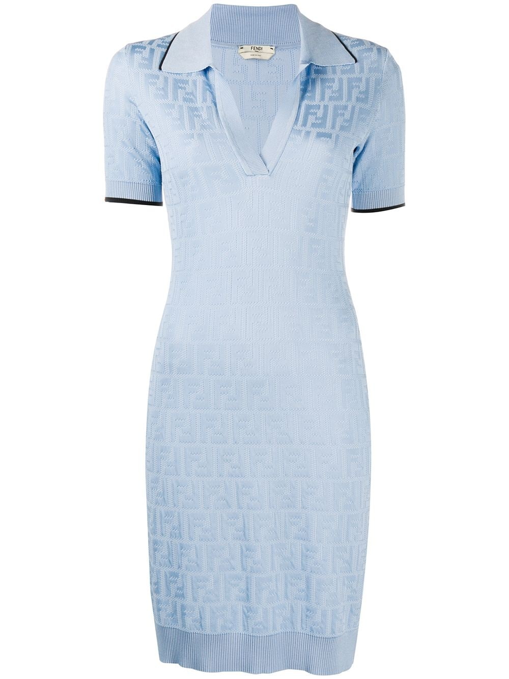 FF print polo dress - 1