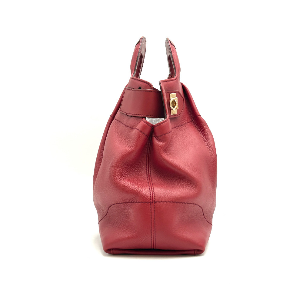 Ferragamo Red Gancini Tote Bag - 4