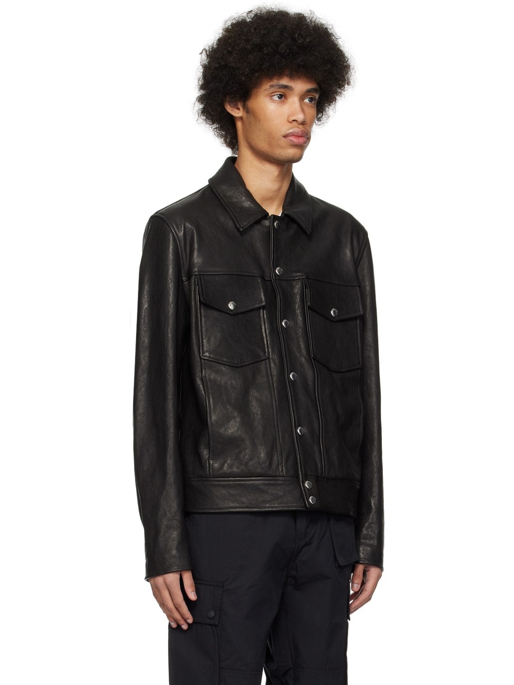 Black Piston Leather Jacket - 2