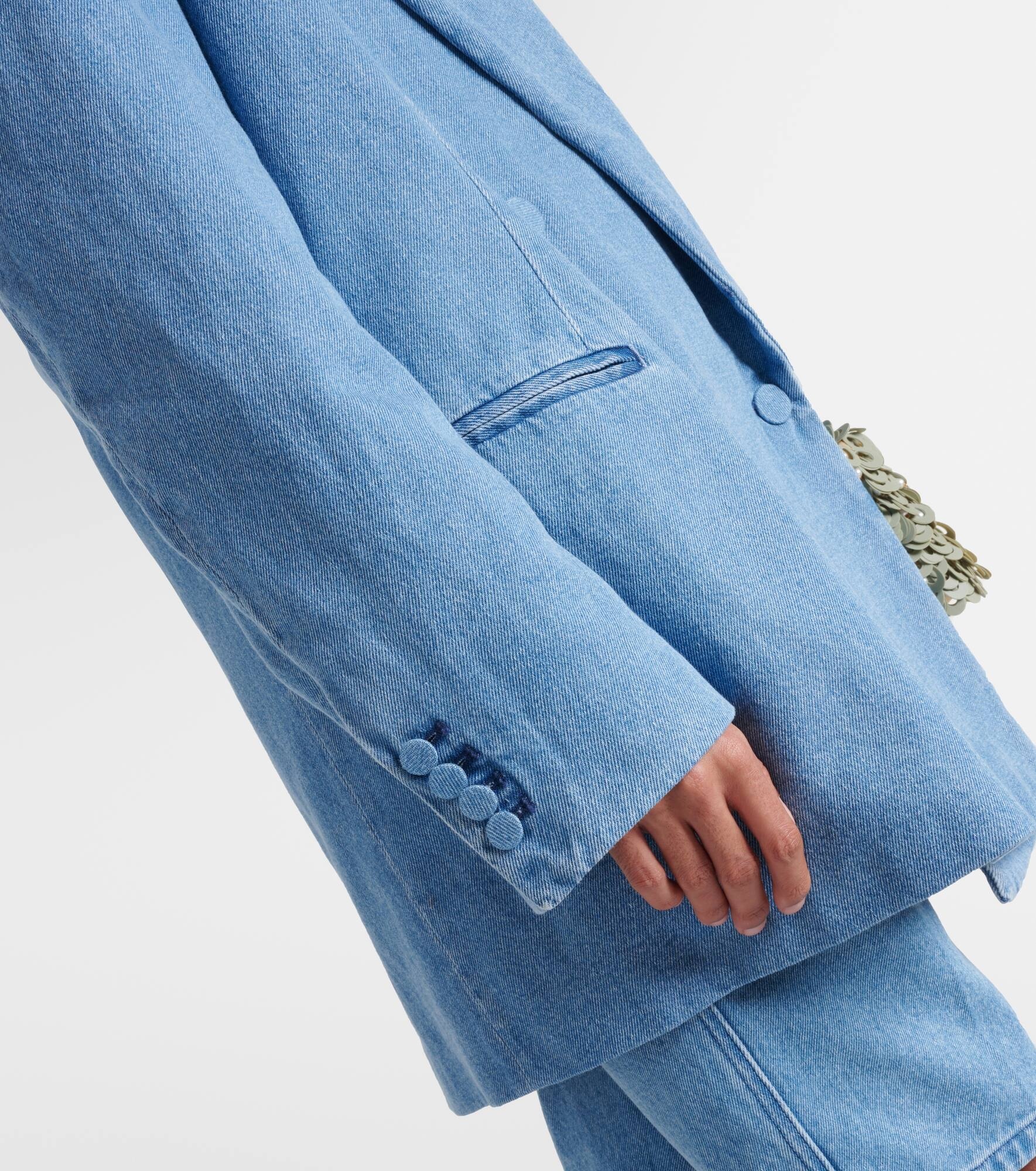 Oversized denim blazer - 5