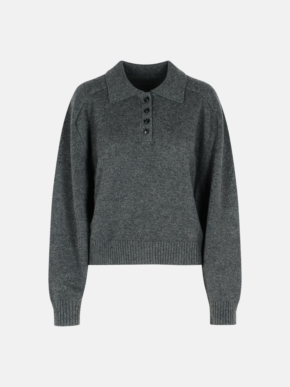 'HOMERE' GREY CASHMERE SWEATER - 1