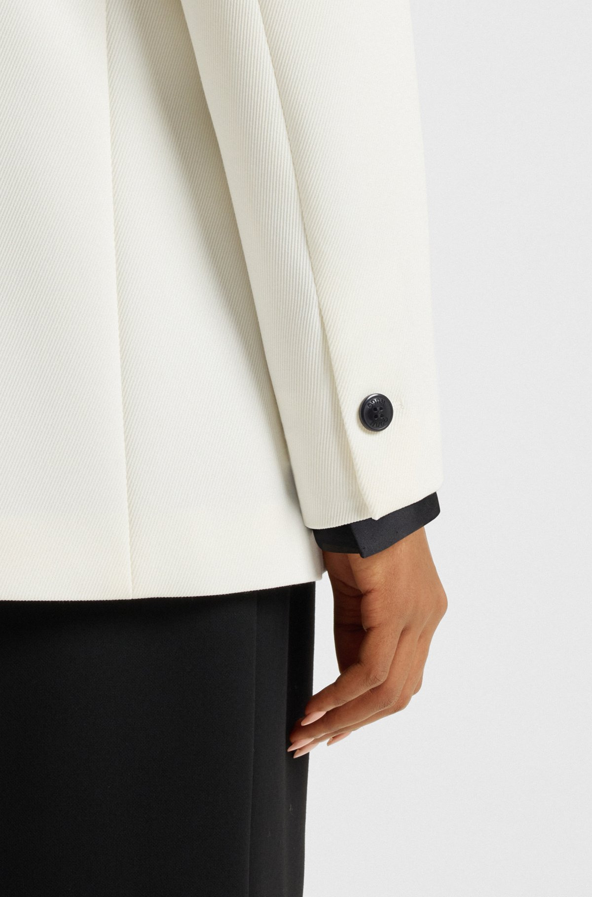 RELAXED-FIT DOUBLE-BREASTED BLAZER IN STRETCH TWILL - 6