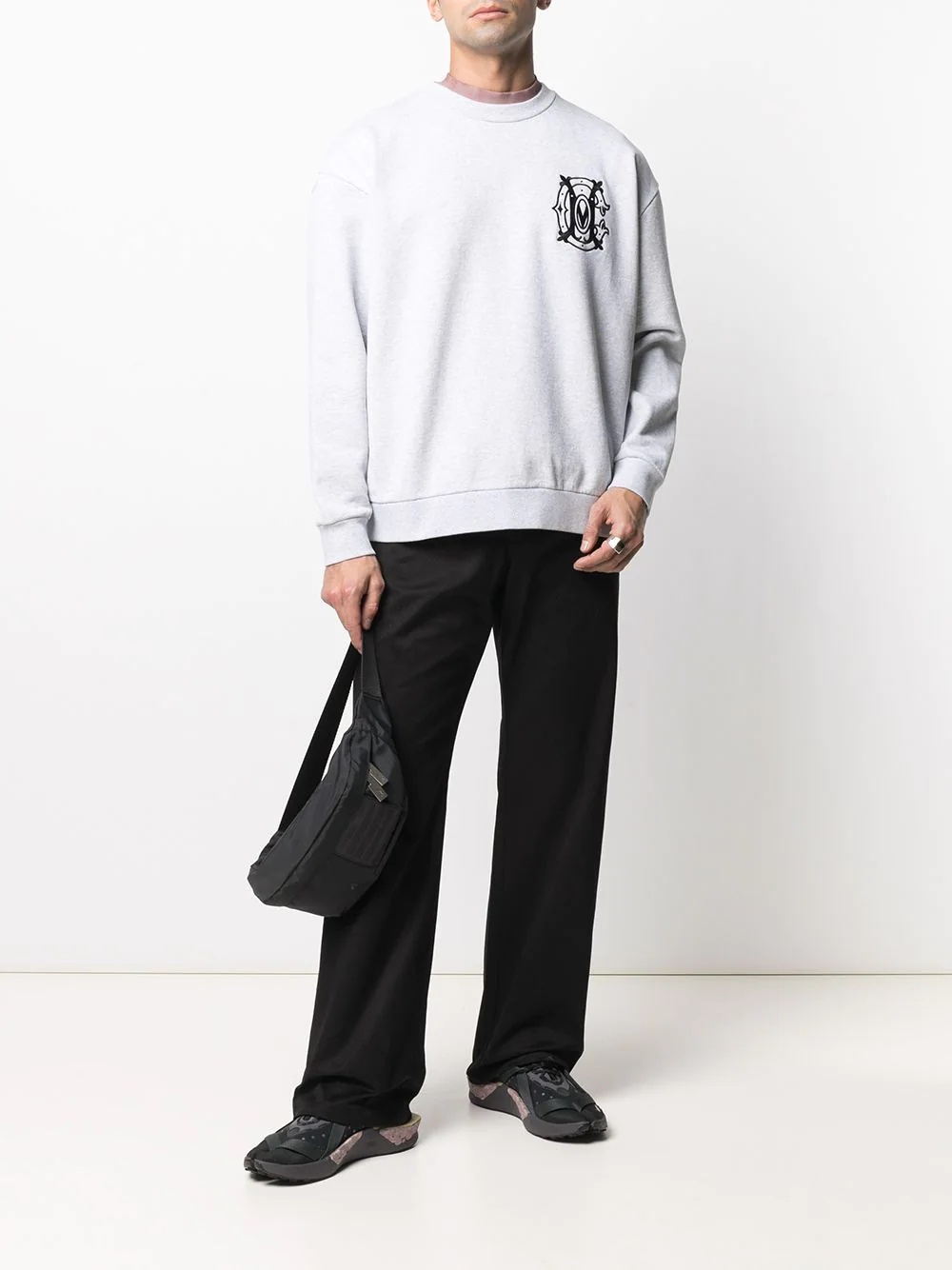 logo embroidery sweatshirt - 2