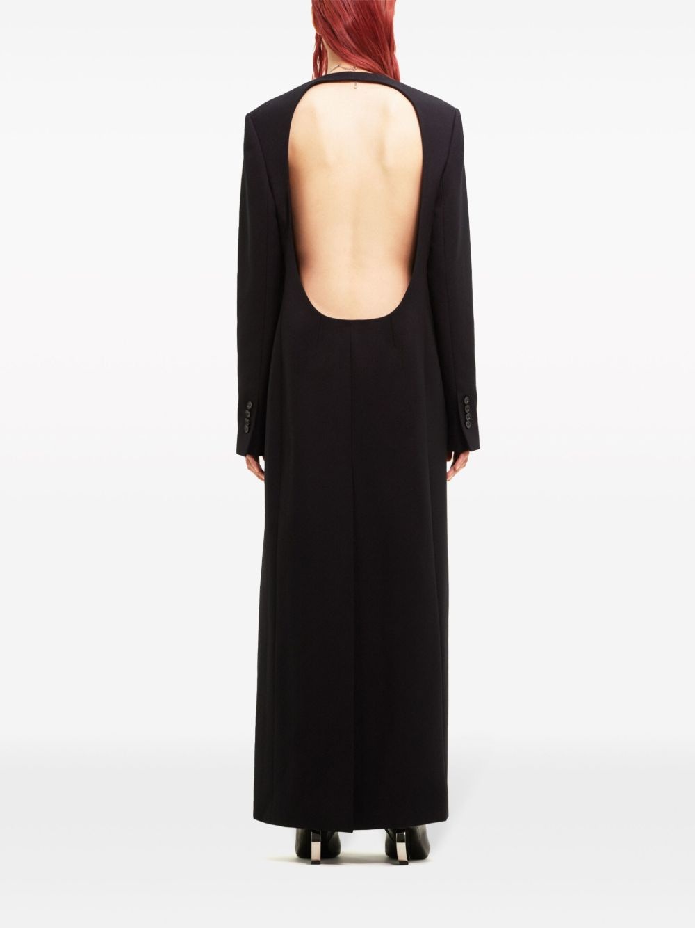 cut-out long-sleeve maxi dress - 3