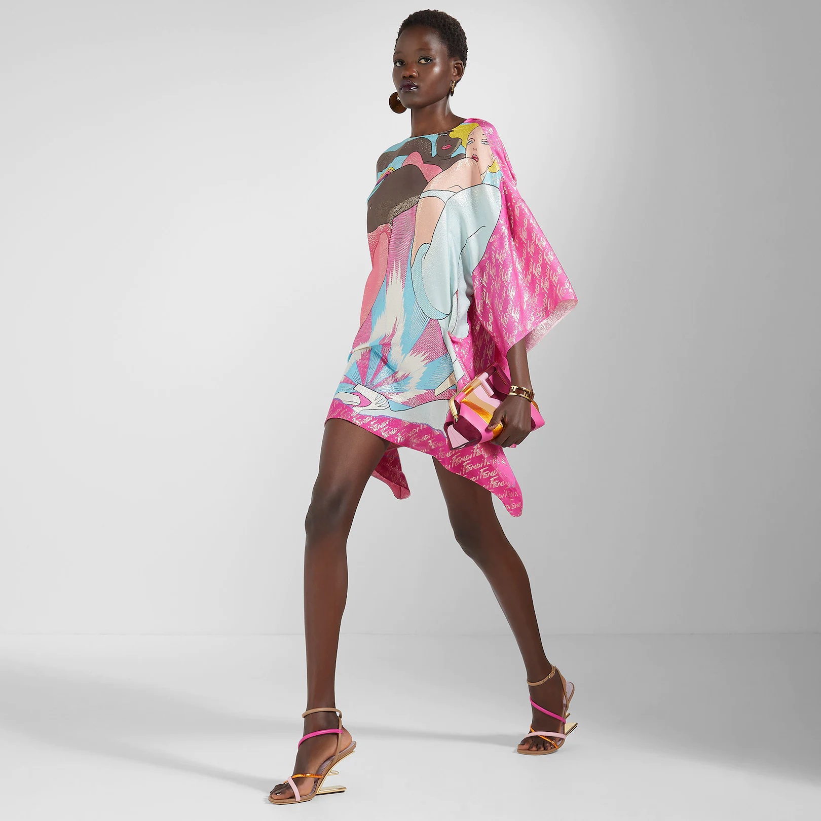 Multicolor silk dress - 4