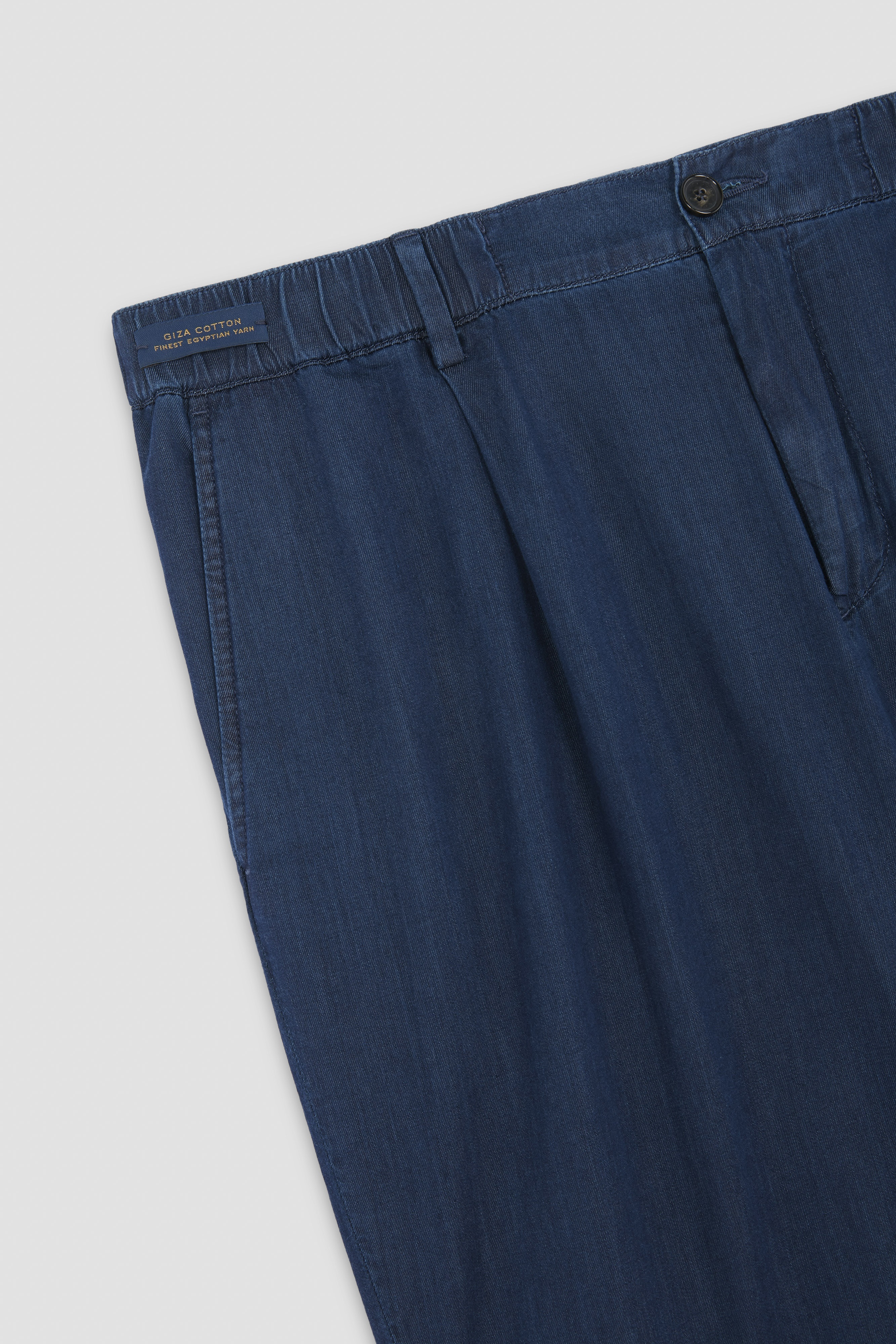 BERMUDA SHORTS IN GIZA COTTON LIGHT DENIM - 5