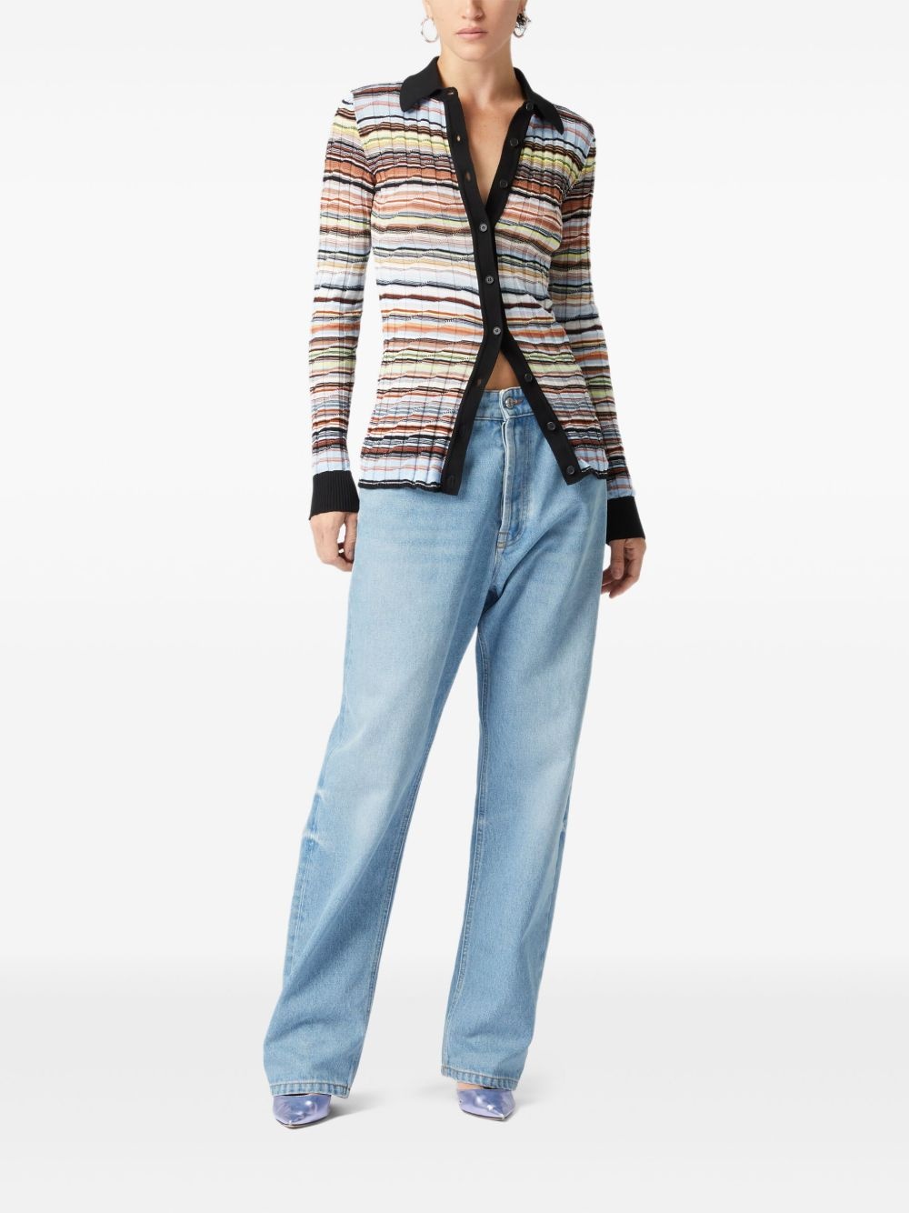 striped knitted shirt - 2
