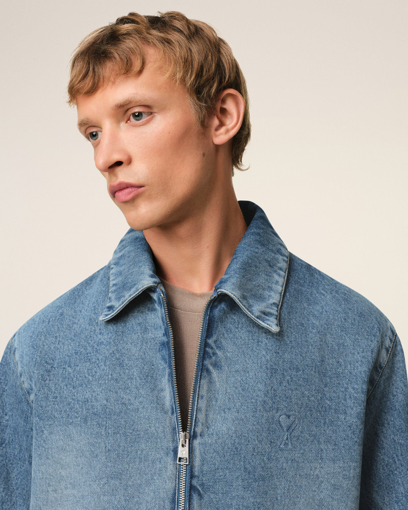 BLUE COTTON AMI DE COEUR ZIPPED JACKET 4