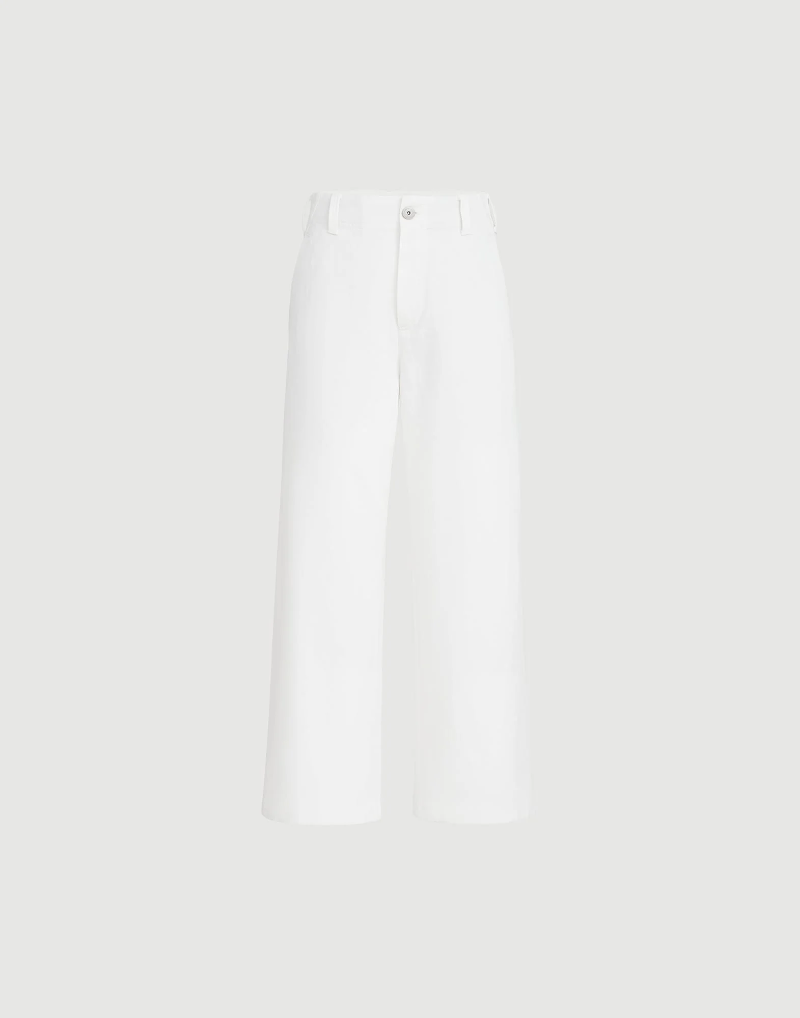 Cotton and linen gabardine cropped chino trousers - 1