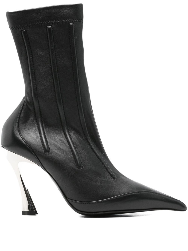 95mm leather ankle boots 1