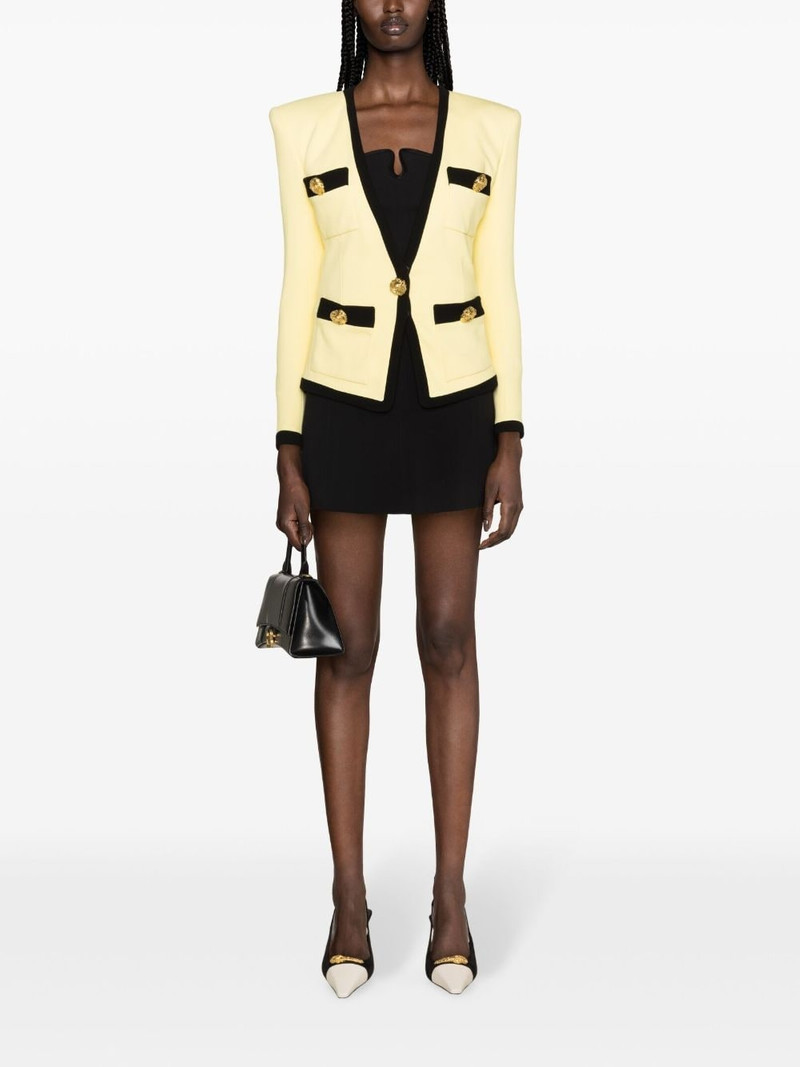 Balmain collarless crepe blazer outlook