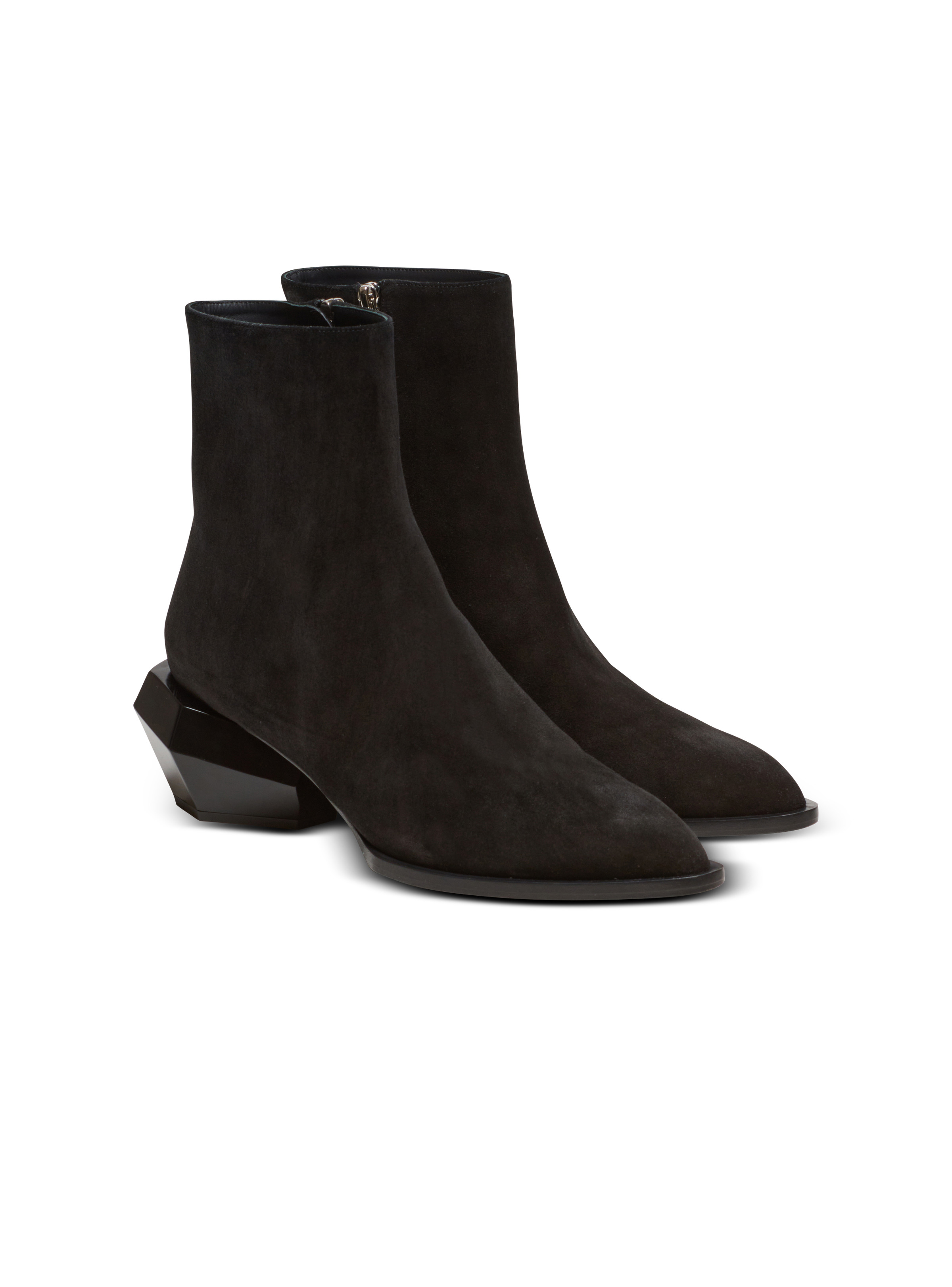 Billy suede ankle boots with diamond heel - 2