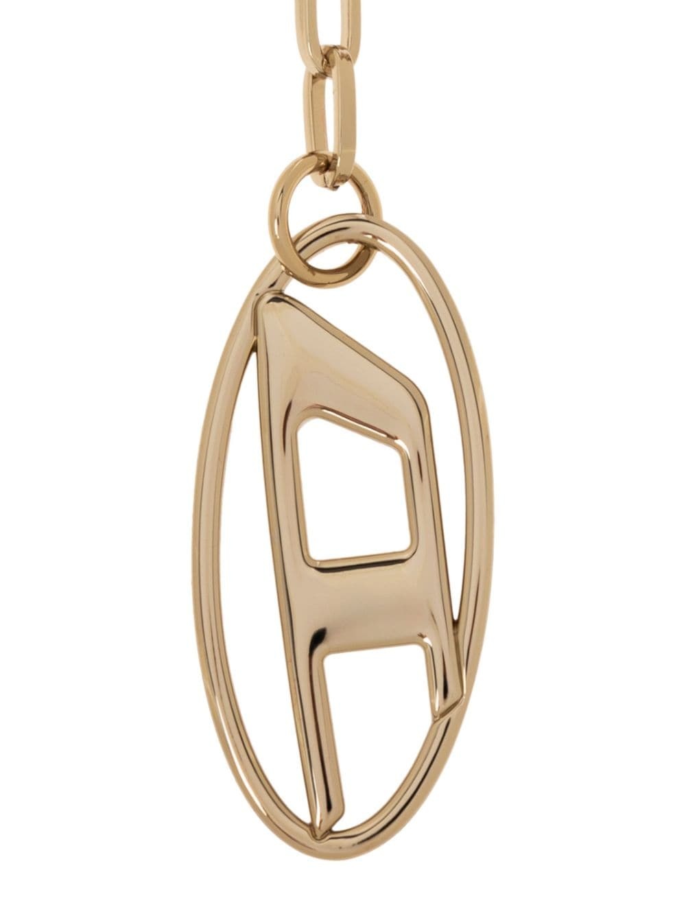 Oval D polished keychain - 3