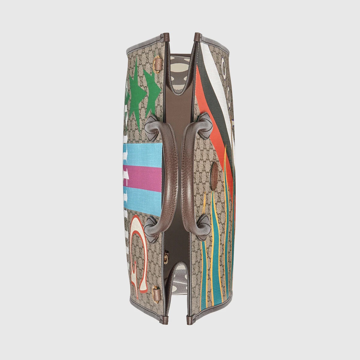 Medium tote with geometric print - 6