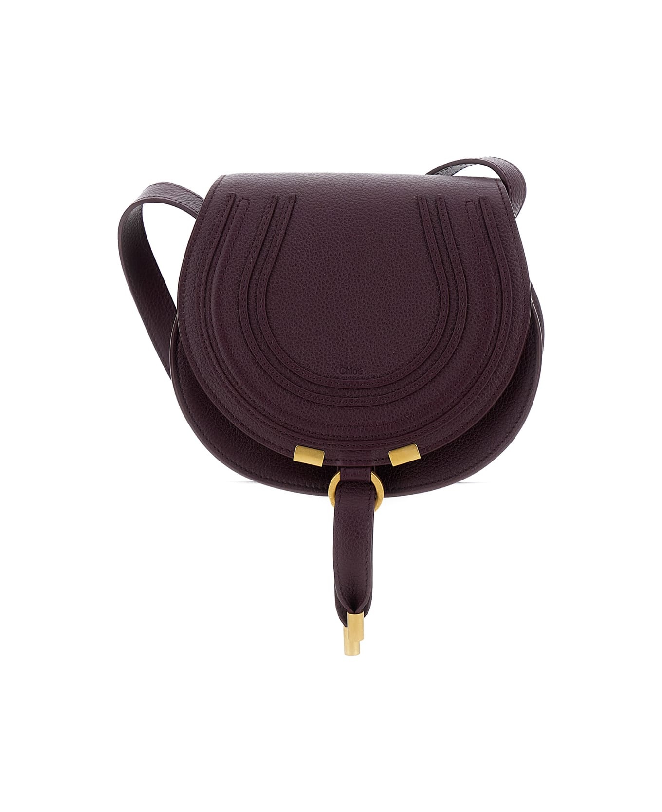 'small Marcie' Bordeaux Saddle Bag In Leather Woman - 1