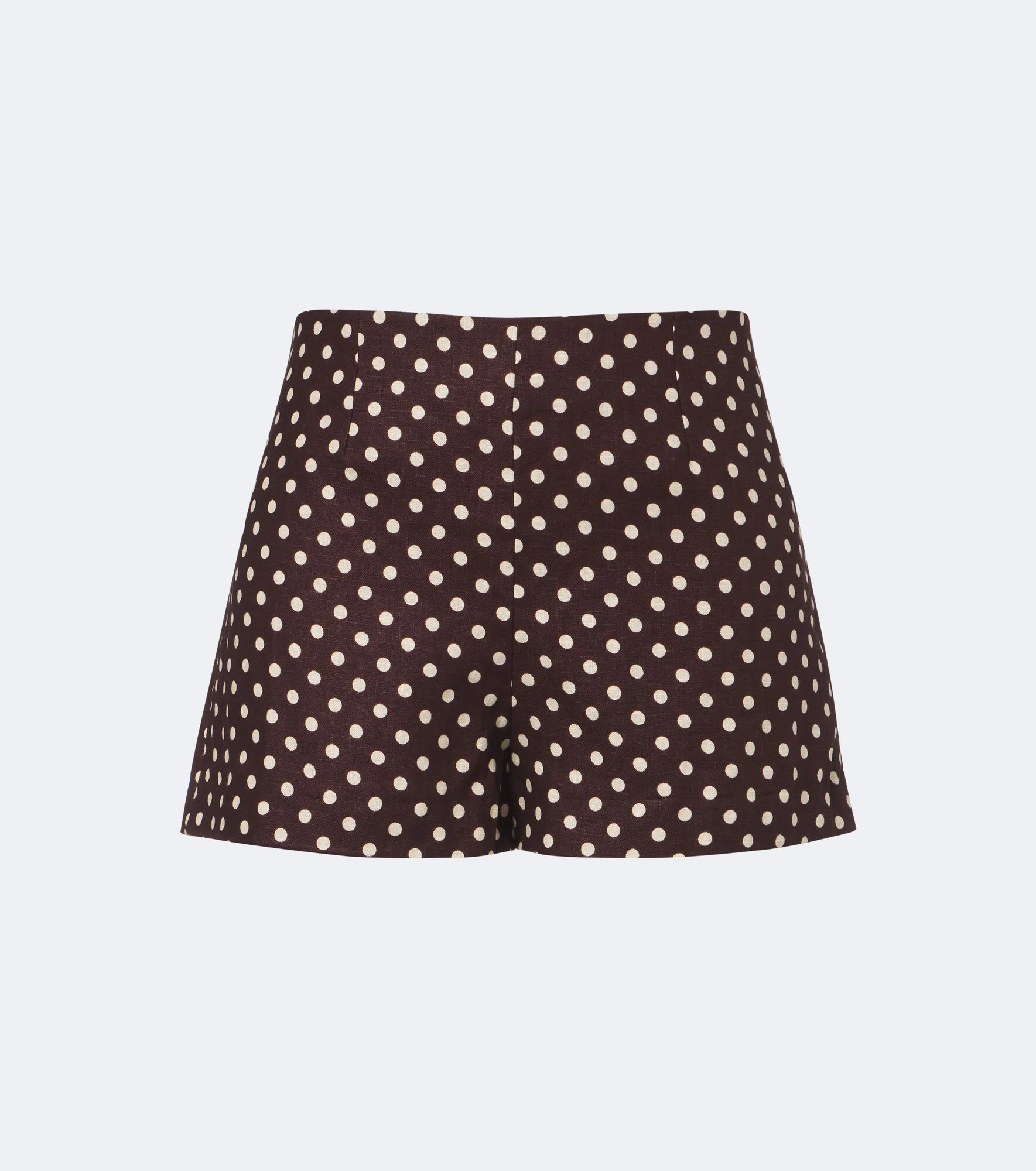 Lila polka-dot linen shorts - 1