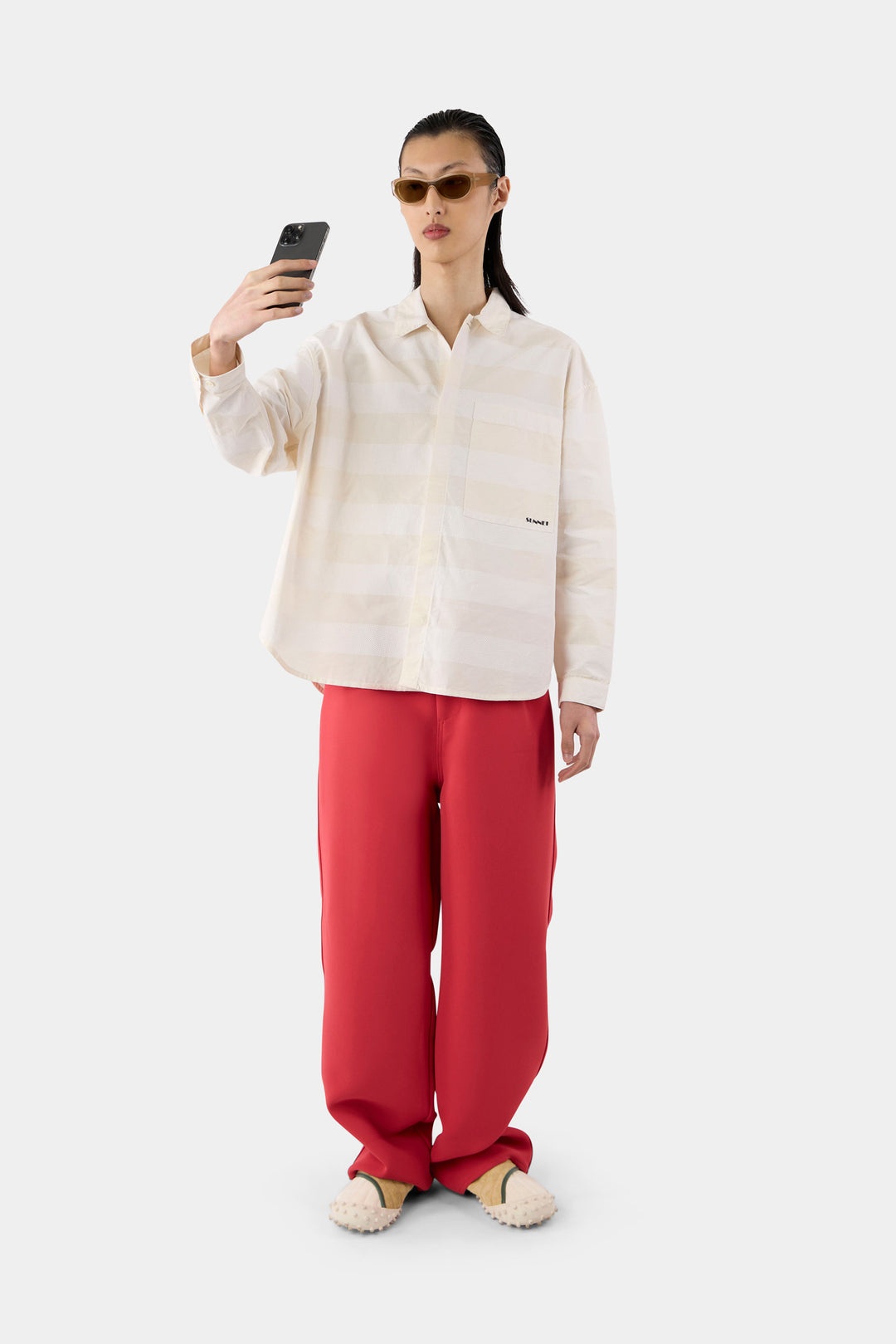 OVER SHIRT / white stripes - 1