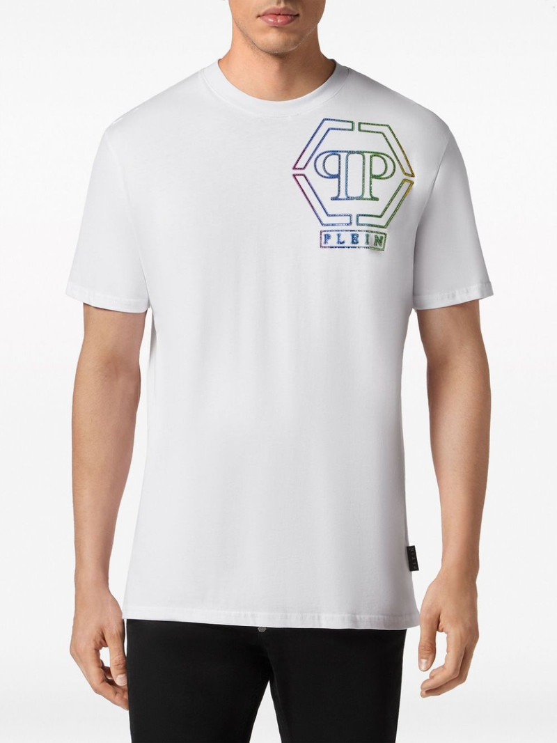 logo-embellished 코튼 티셔츠 3