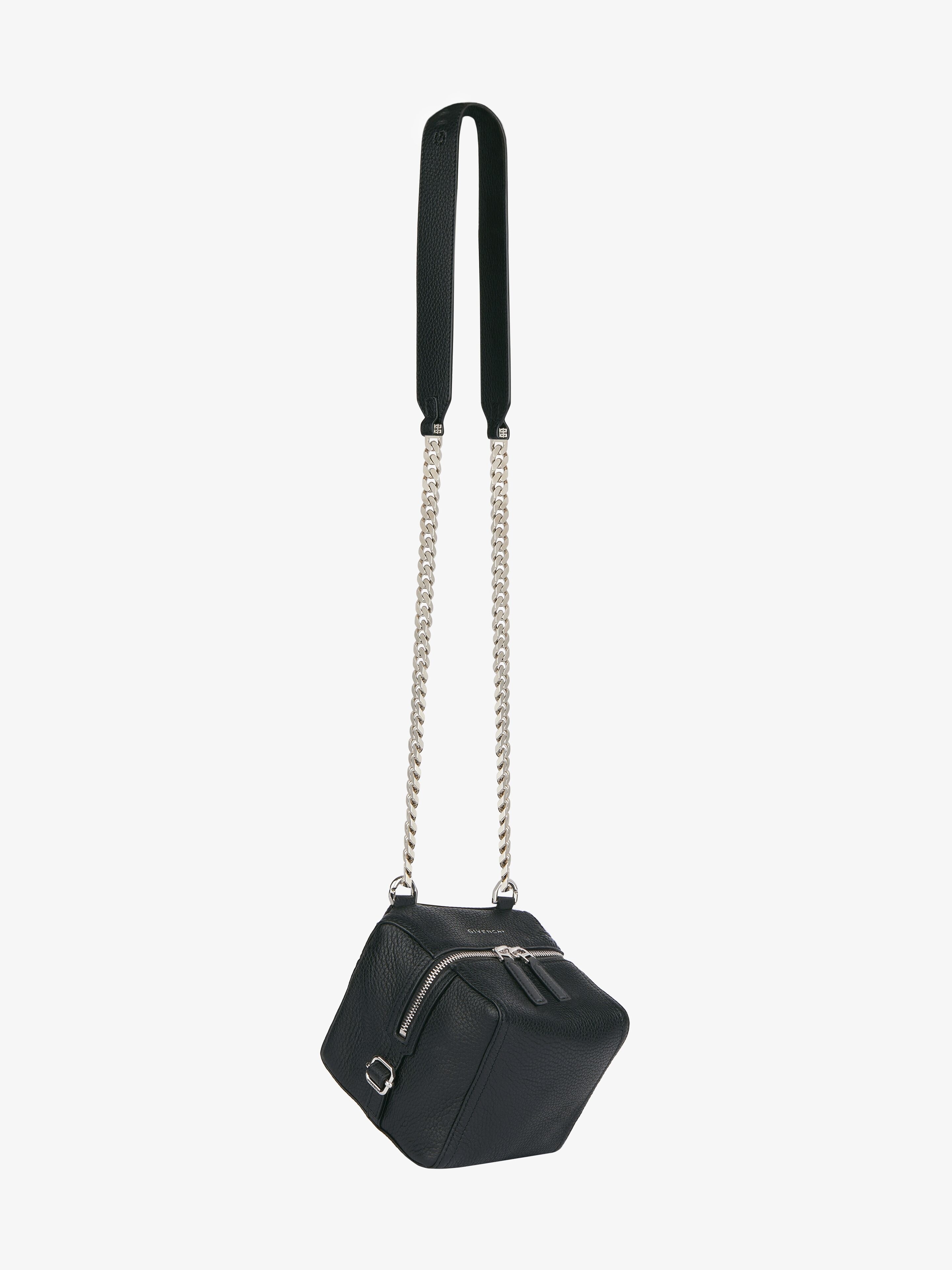 MINI PANDORA BAG IN GRAINED LEATHER WITH CHAIN - 3