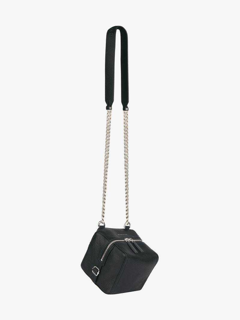 Givenchy MINI PANDORA BAG IN GRAINED LEATHER WITH CHAIN outlook