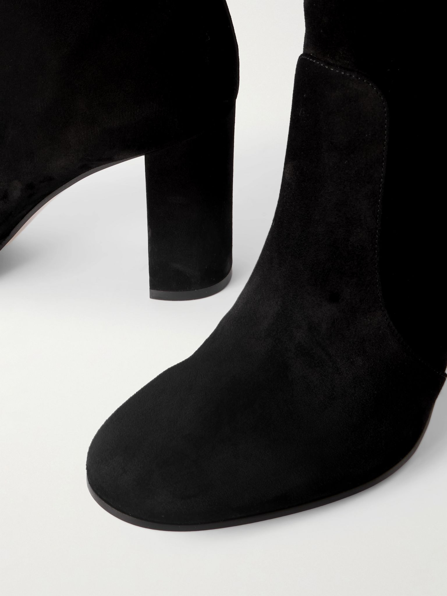 85 over-the-knee suede boots Black - 4