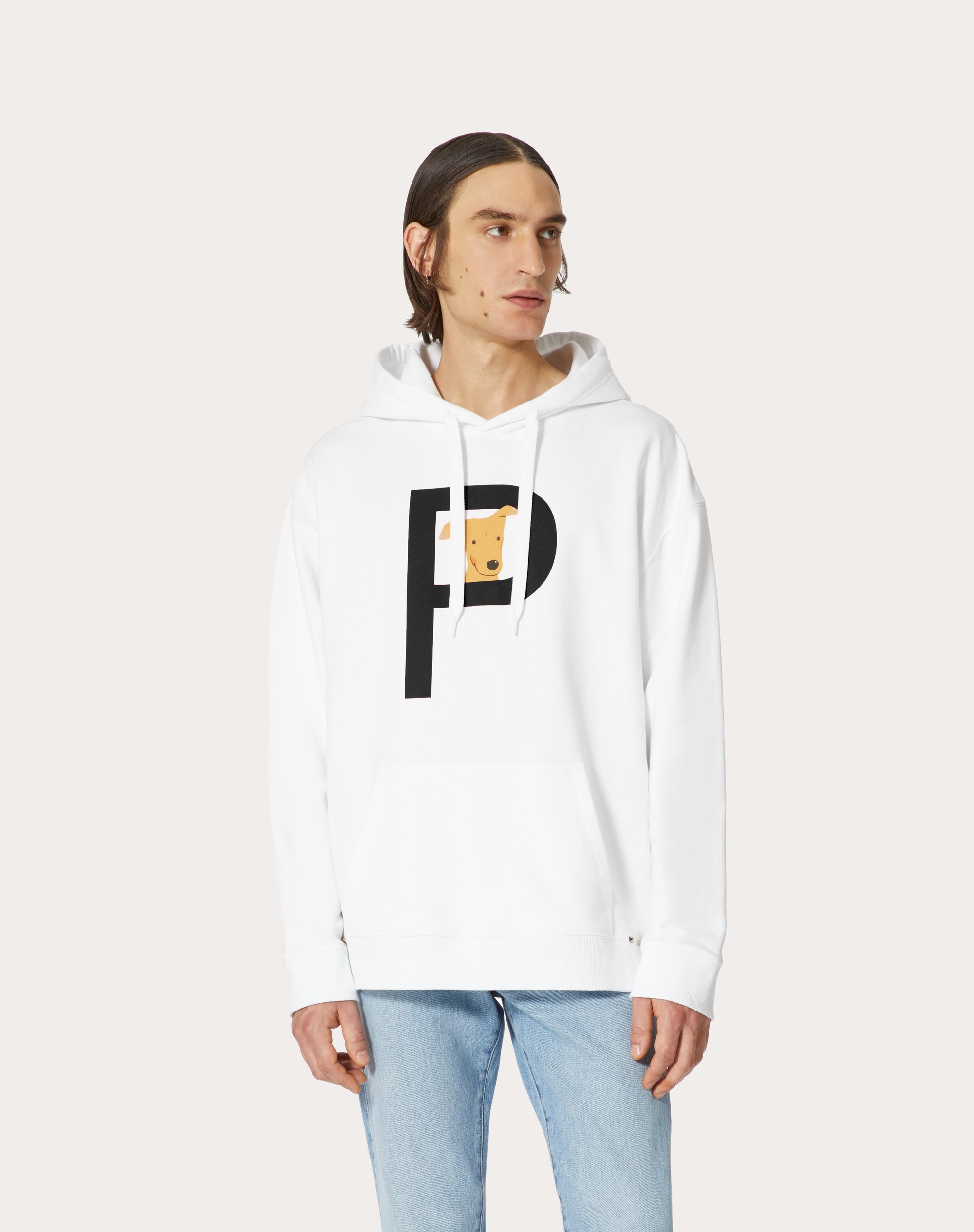 VALENTINO GARAVANI ROCKSTUD PET CUSTOMISABLE UNISEX HOODED SWEATSHIRT - 5