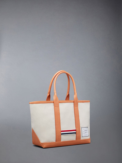 Thom Browne Canvas Leather Small Tool Tote outlook