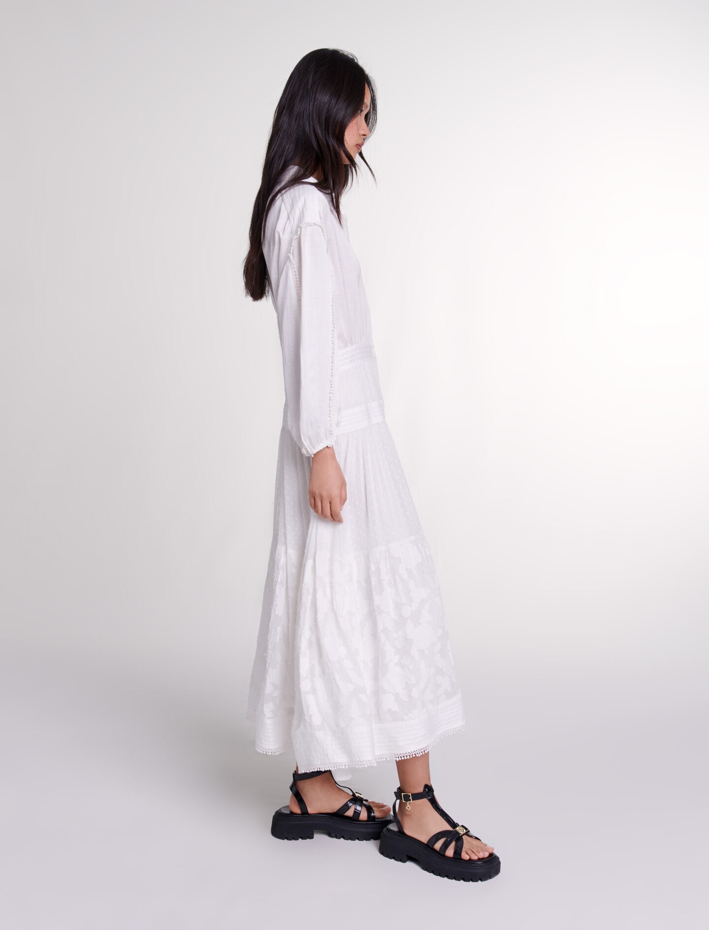 Cotton patchwork maxi dress - 3