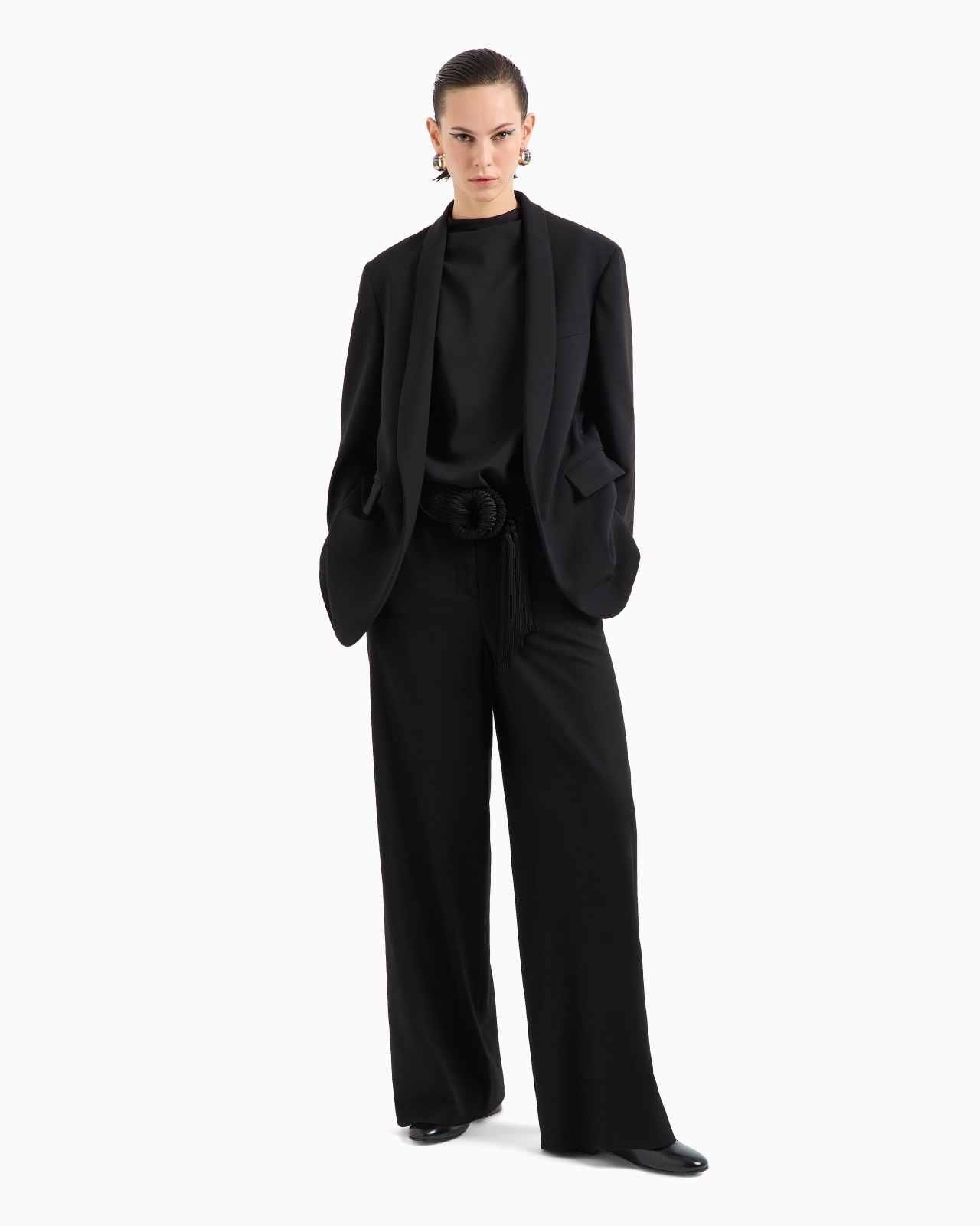 STRAIGHT-CUT FLOWING WOOL TROUSERS - 4