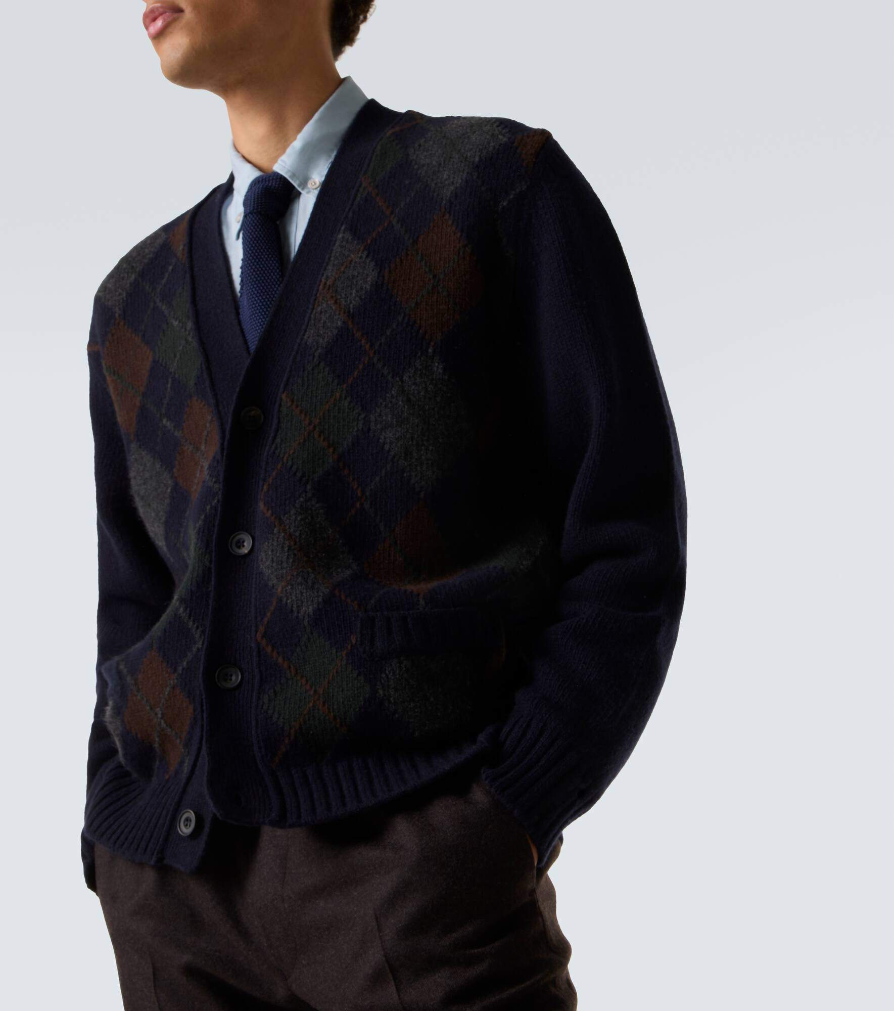 Argyle wool cardigan - 6