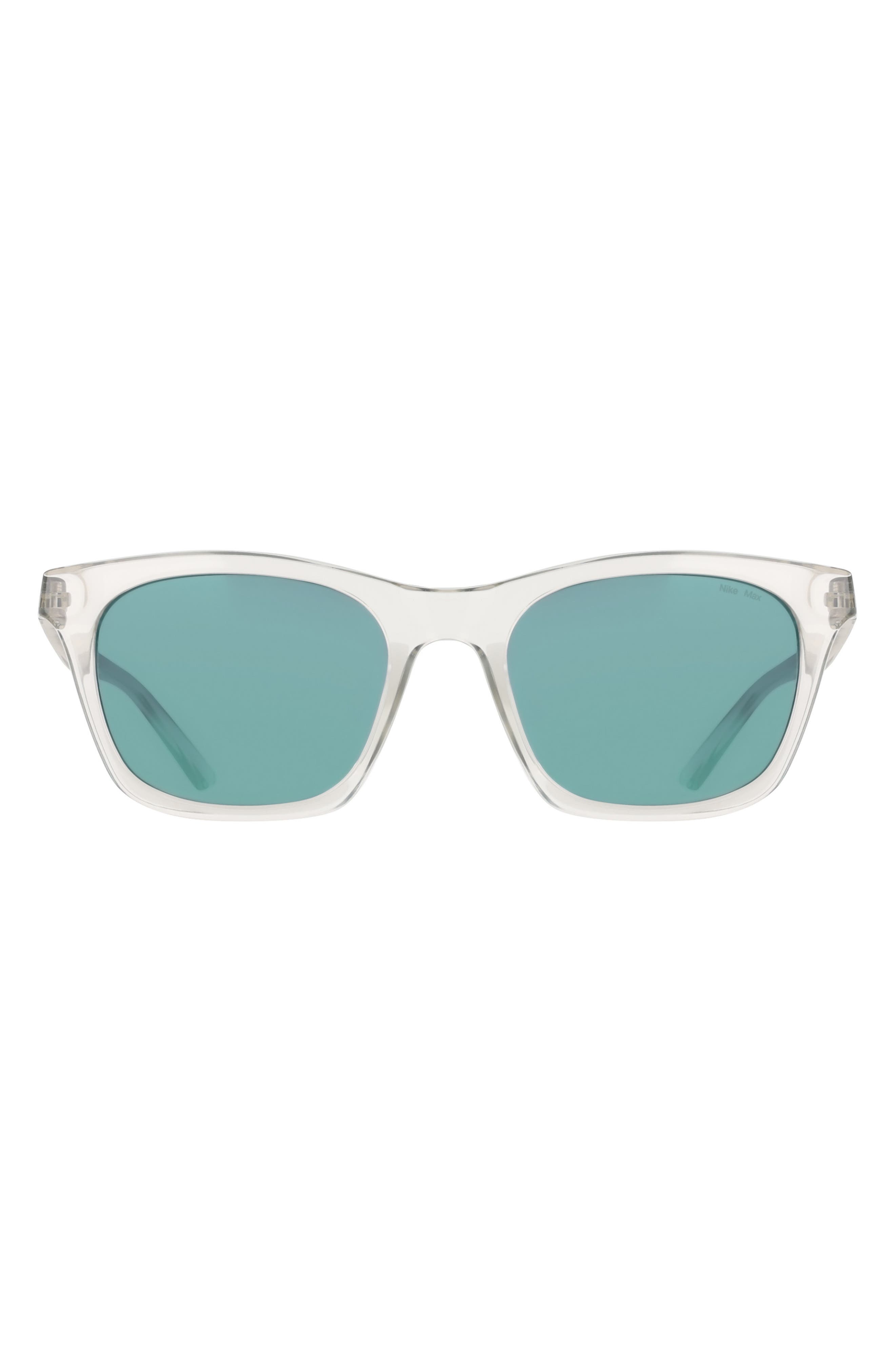 Nike Vital Flow 53mm Gradient Tea Cup Sunglasses in Light Silver /Green Flash at Nordstrom - 1