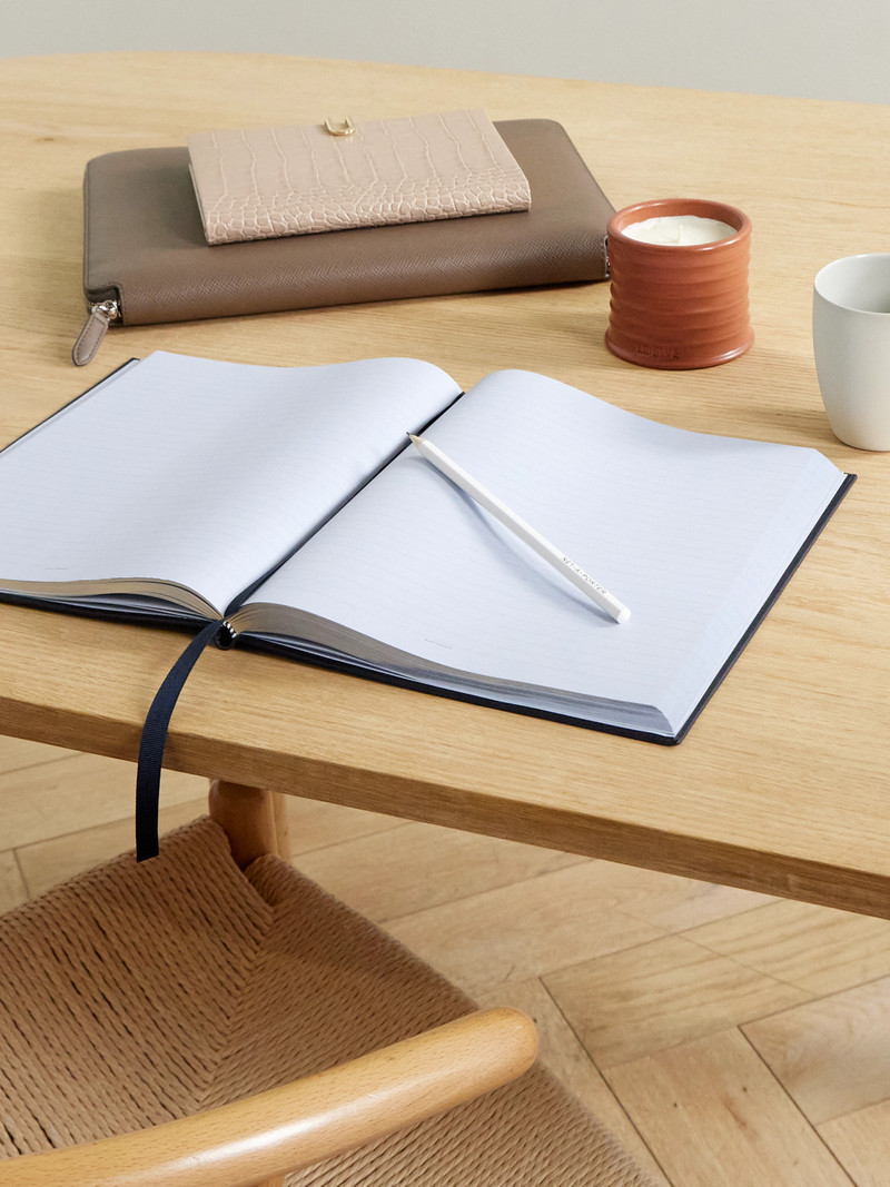 Smythson Portobello Ludlow Textured-leather Notebook outlook