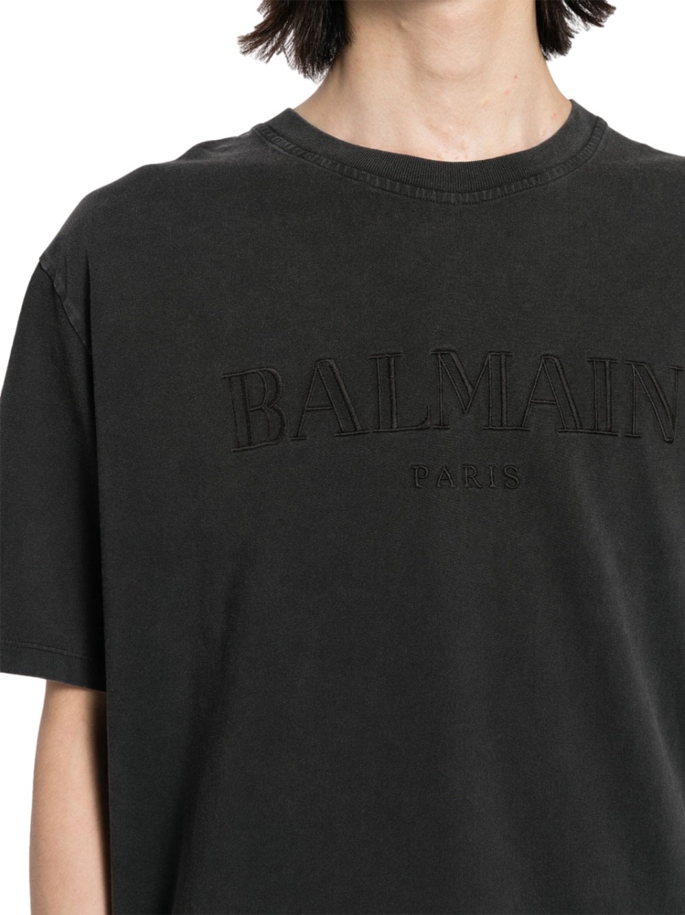 T-Shirt With Vintage Balmain Embroidery - 5