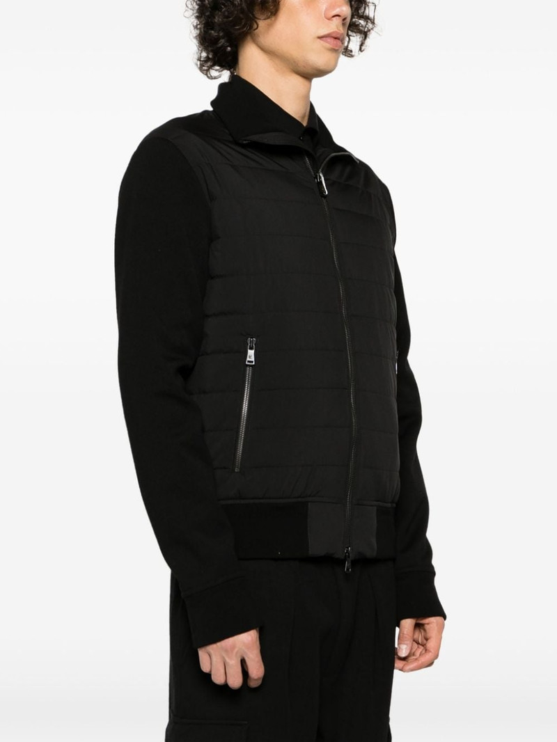 logo-patch herringbone-pattern jacket 3