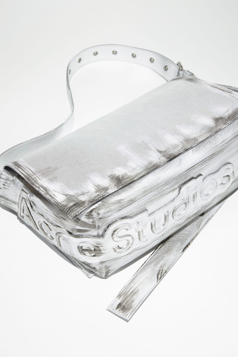 Leather shoulder bag - Silver 6