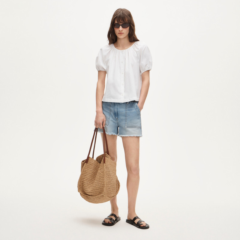 Utility-pocket denim short 3