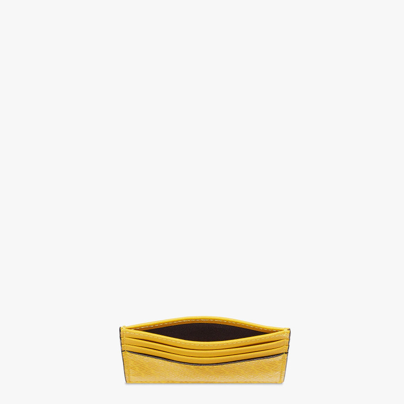 FENDI Yellow leather card holder outlook