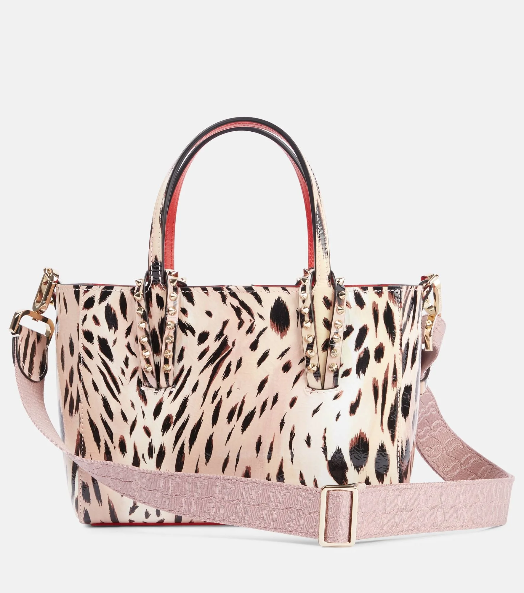 Cabata Mini leopard-print leather tote bag - 1