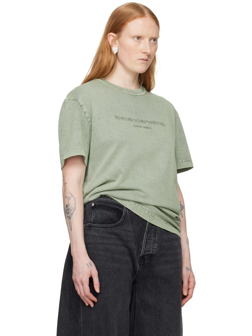Green Embossed T-Shirt - 2