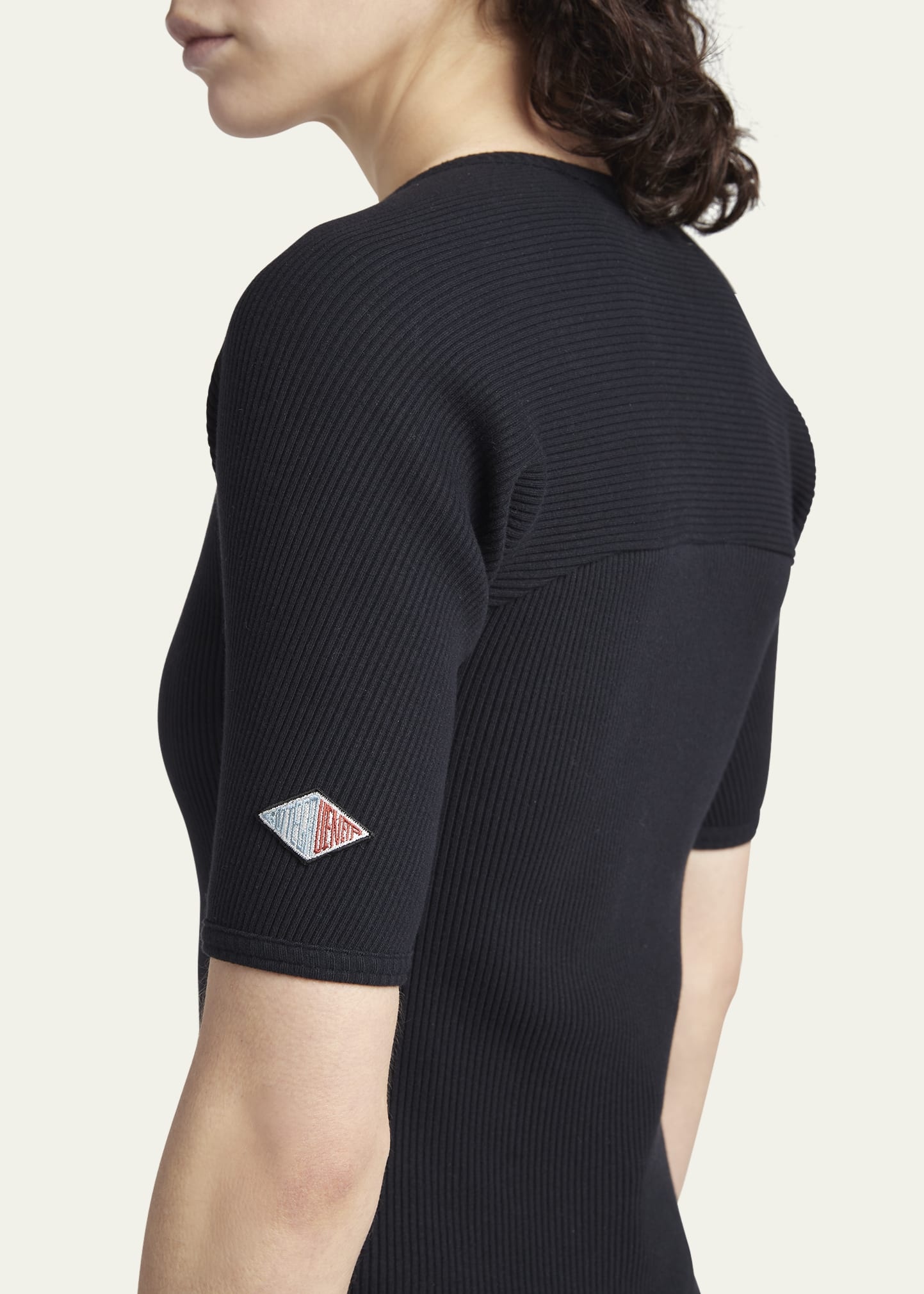 Ribbed Compact Cotton Jersey Top - 5