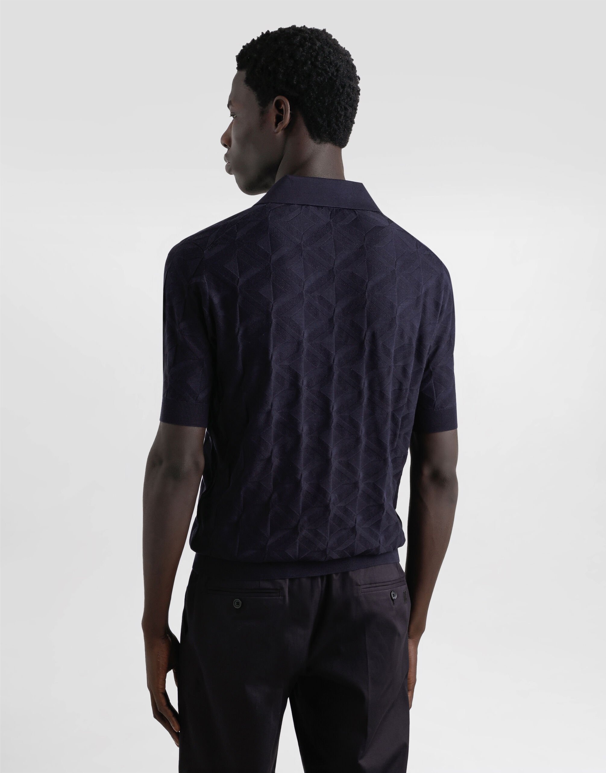 Silk polo-shirt with logo embroidery - 5