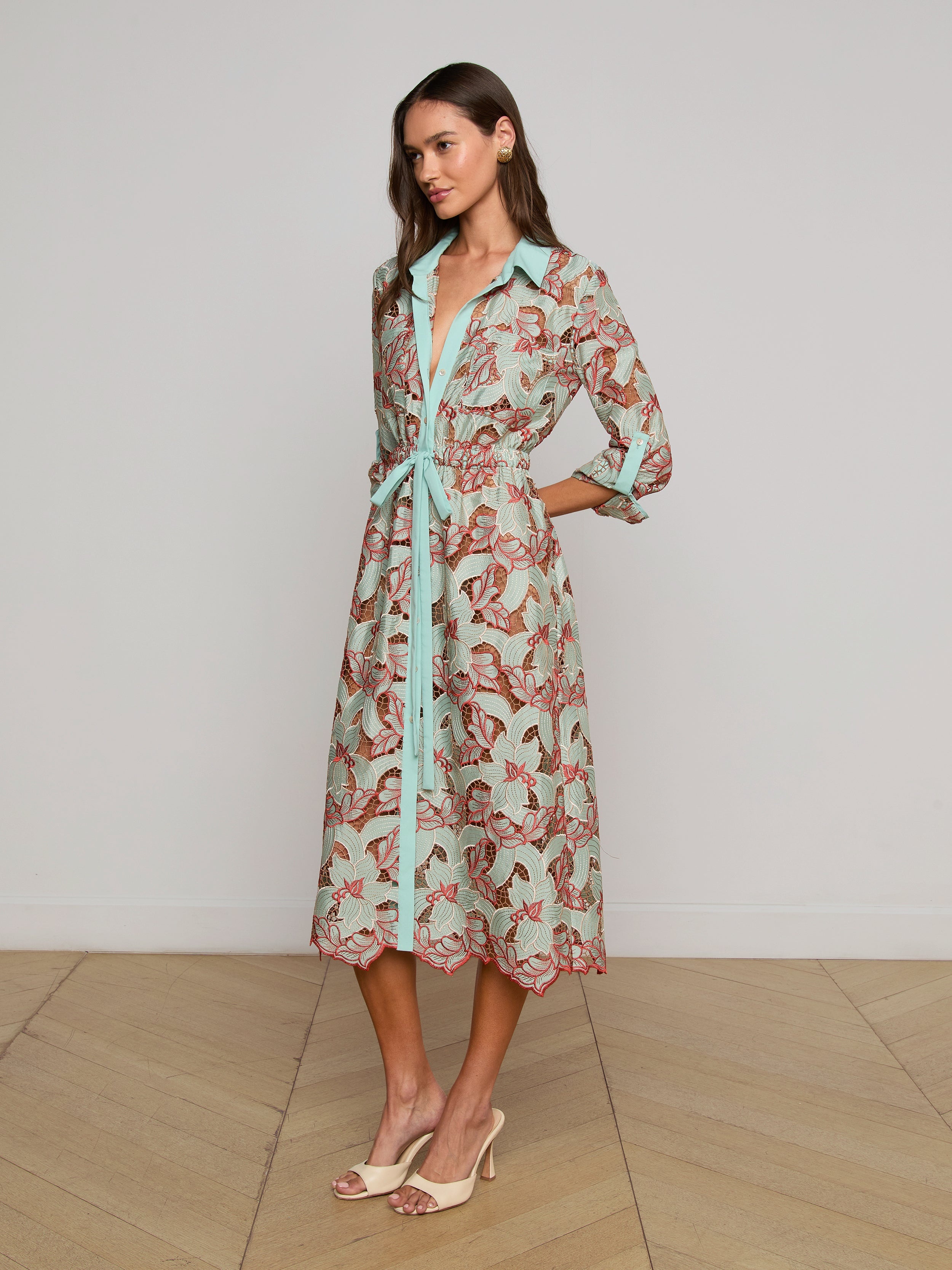 Emilio Lace Shirt Dress - 3