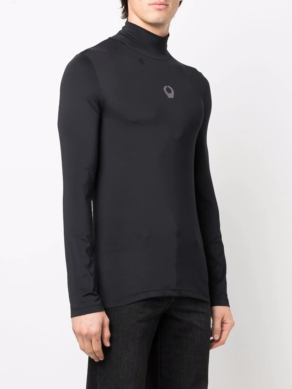 funnel-neck long-sleeve T-shirt - 3