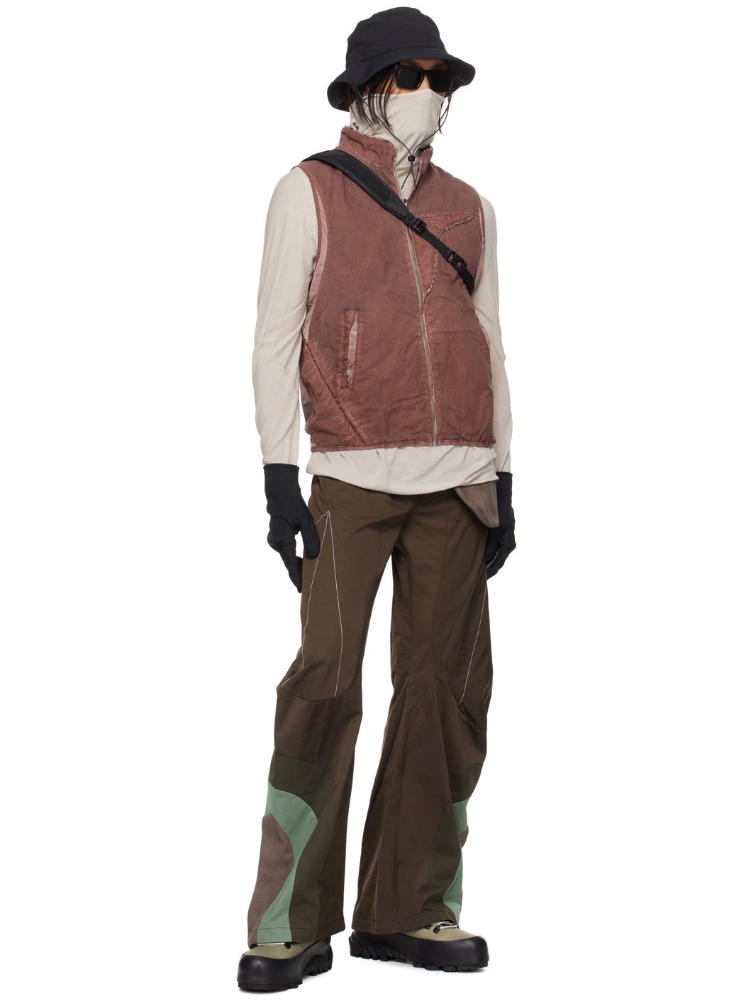 Brown Articulated Waistbag Trousers - 4