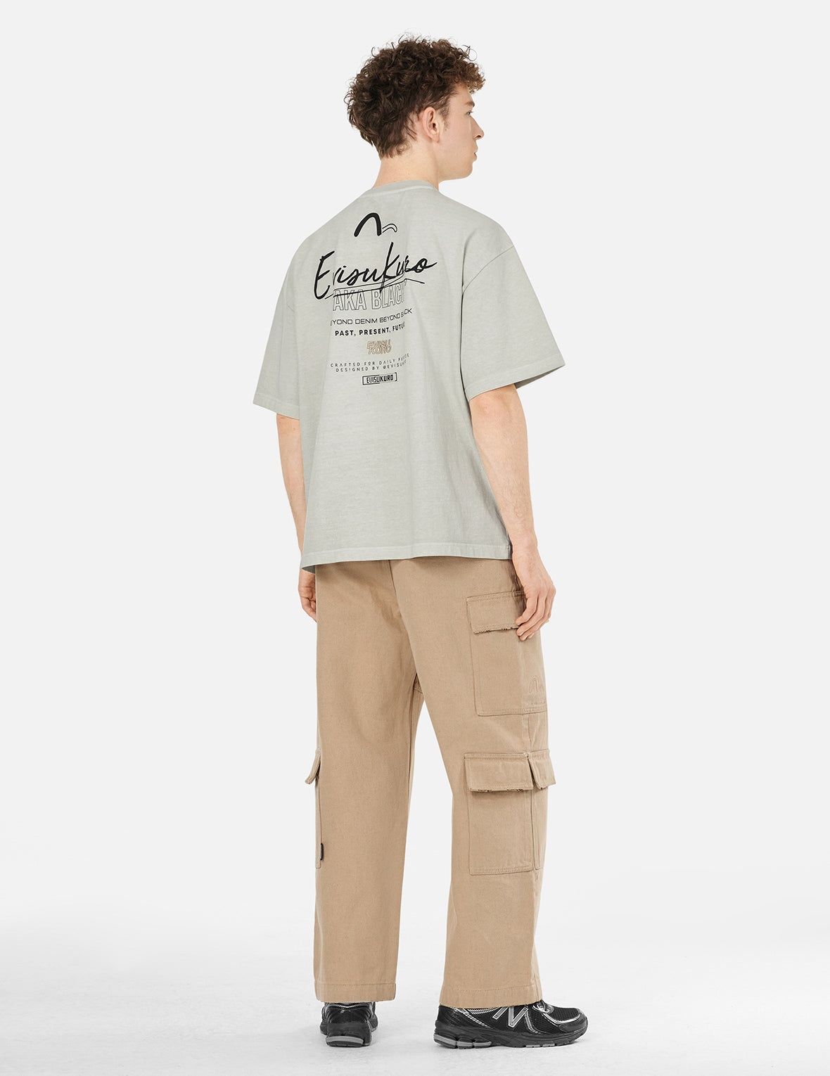 Two Tone Distressed Oversized Cargo Pants - 3