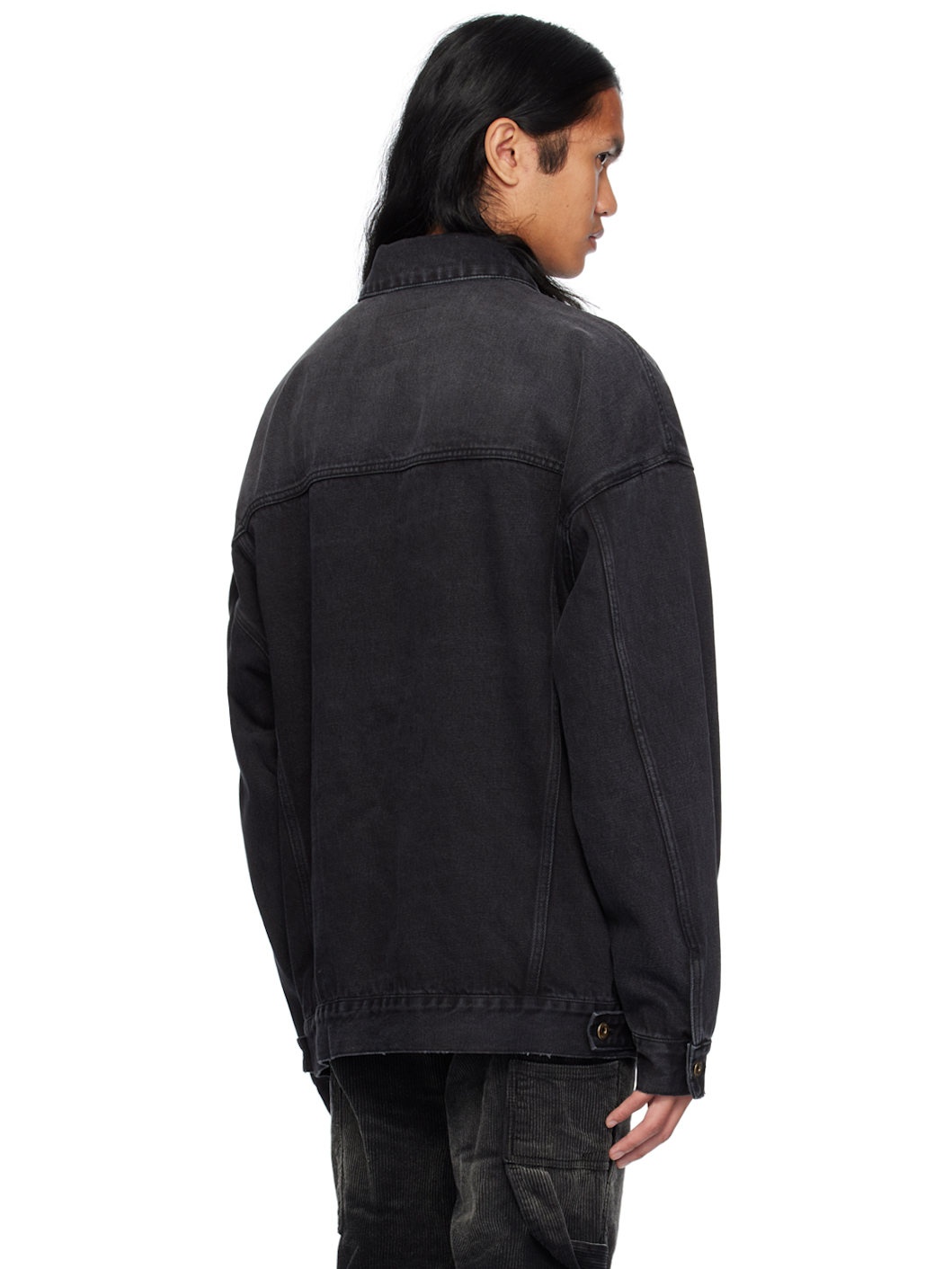 Black Oversized Denim Jacket - 3