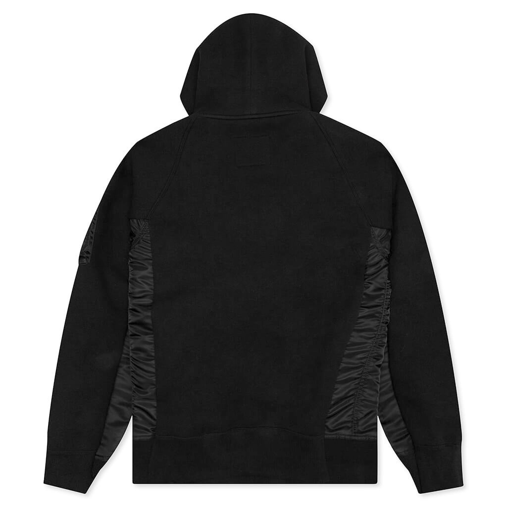 SACAI SPONGE SWEAT X MA-1 HOODIE 002 - BLACK - 2