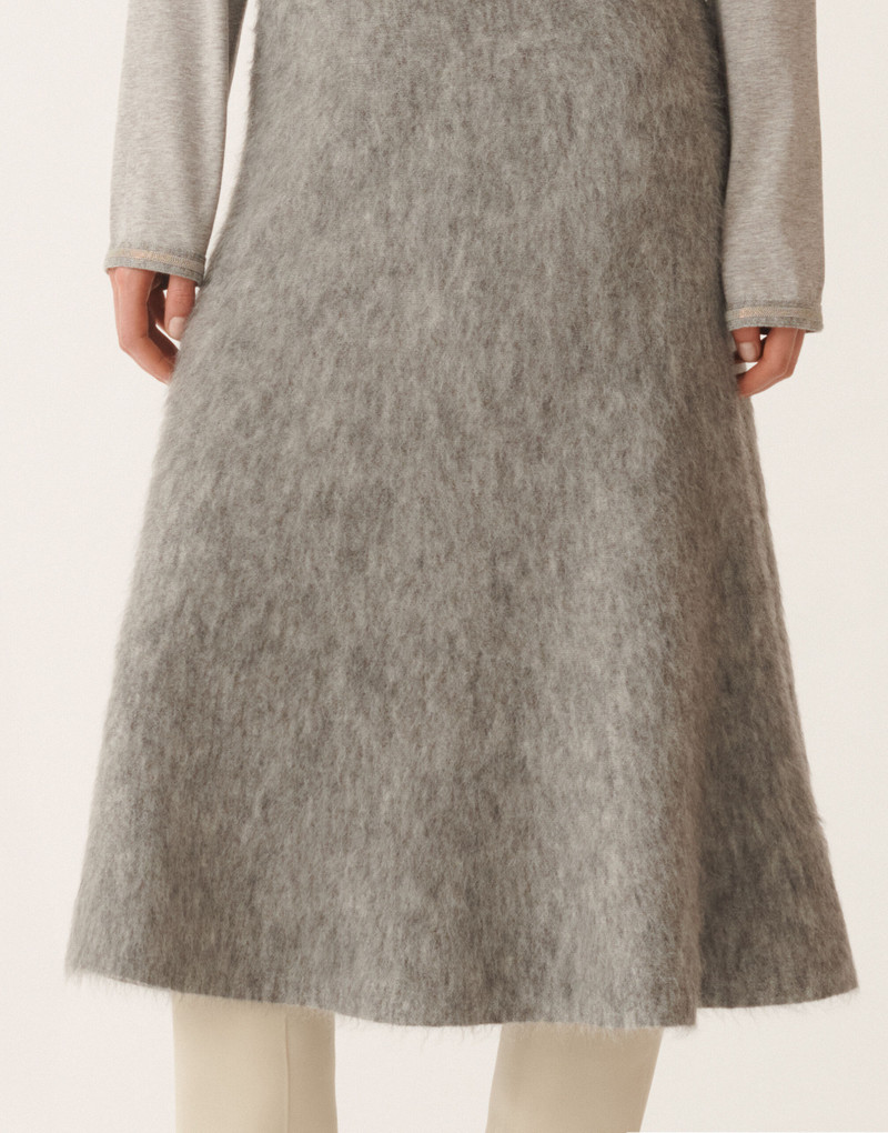 Brushed merino and mohair skirt 5